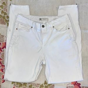 Ankle Zip Anne Klein White Skinny Jeans  Sz 8